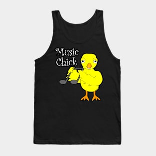 Music Chick Text Tank Top